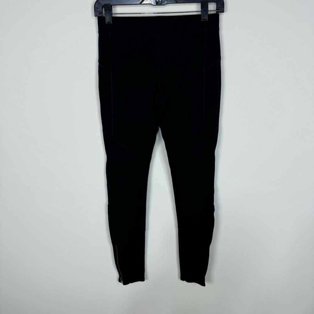 Express black zipper detail pull on pants leggings